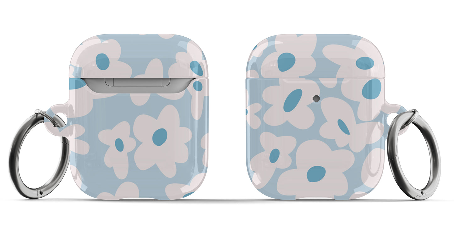 Groovy Blue Flowers Airpod Case - daziecases