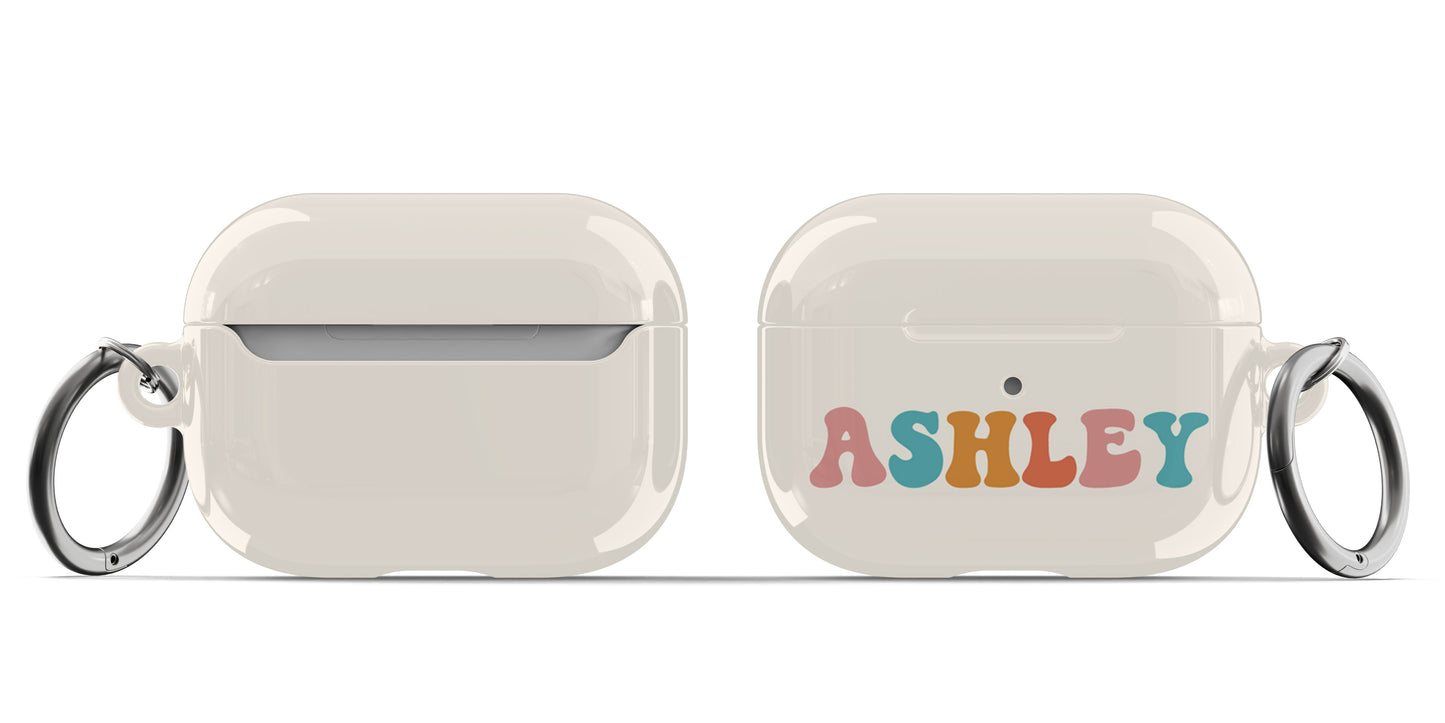 Boho Retro Name Airpod Case - daziecases