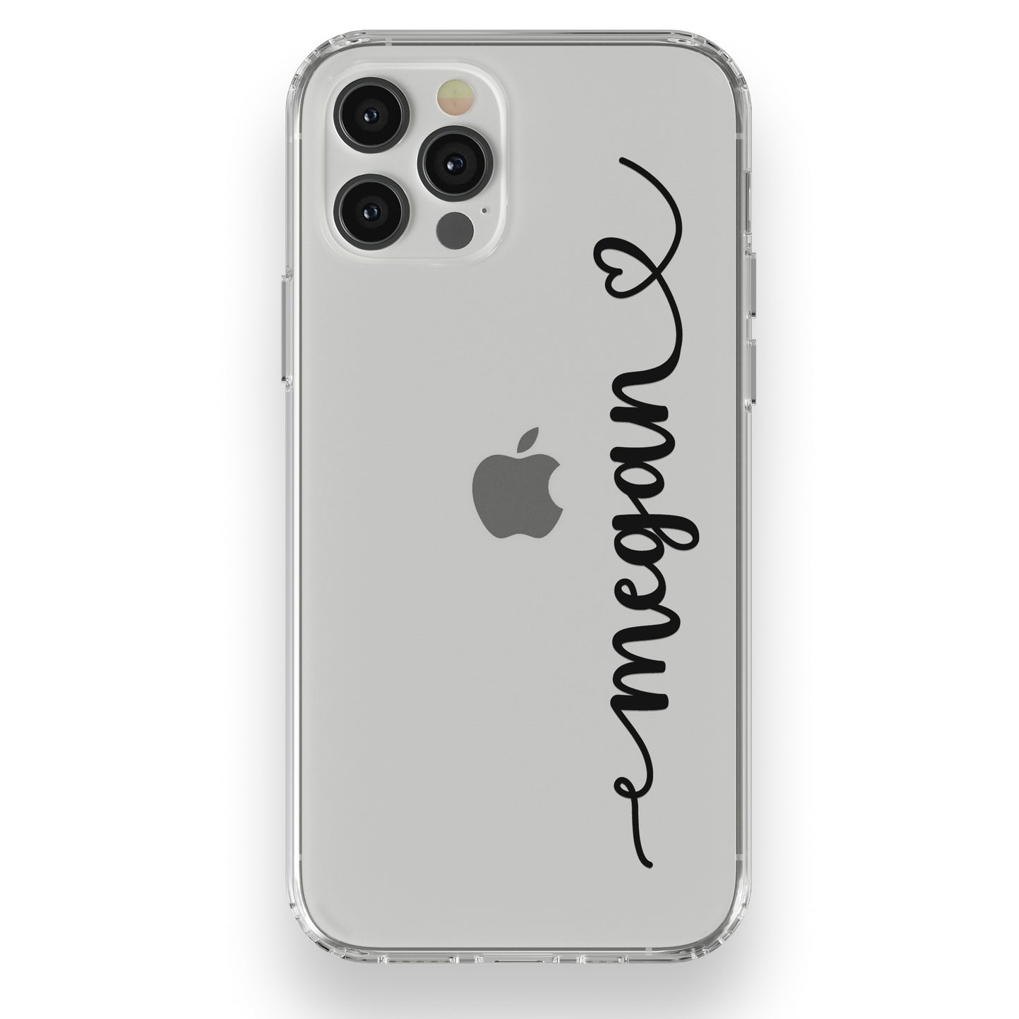 Clear Heart Name Phone Case - daziecases