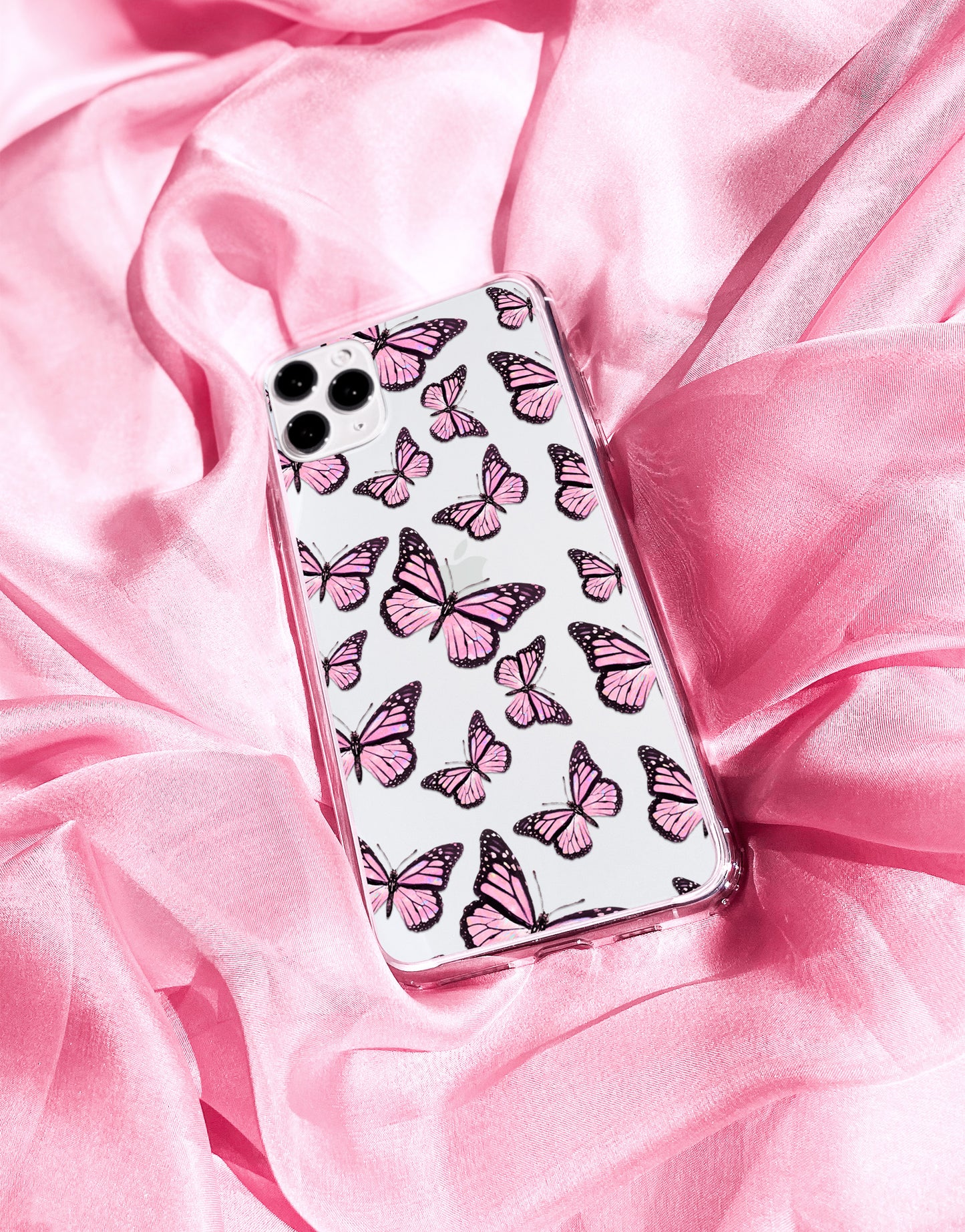 Pink Butterflies - Clear - daziecases