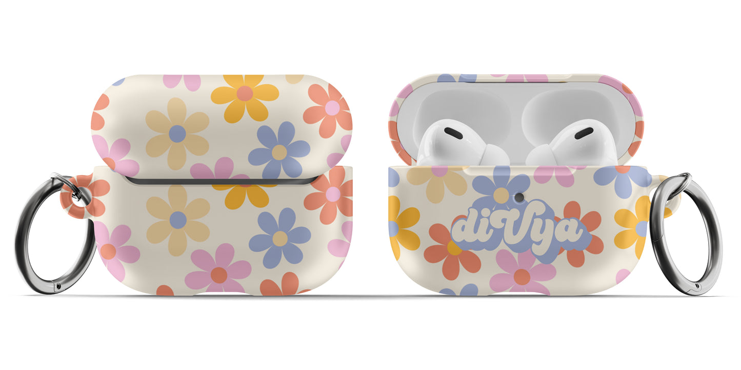 Colorful Retro Flowers Airpod Case - daziecases