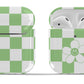 Green Checkers Happy Flower Airpod Case - daziecases