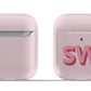 Pink and Red 3D Initials Airpod Case - daziecases