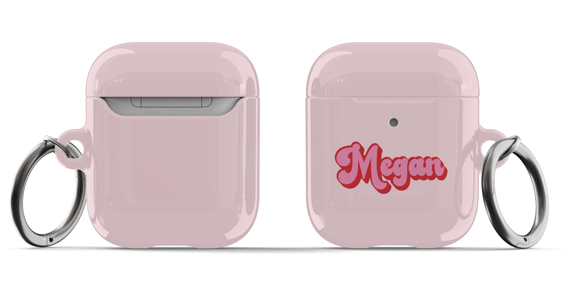 Pink and Red Retro Airpod Case - Personalized - daziecases