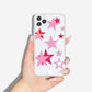 Red and Pink Stars - Clear - daziecases